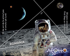 Romania 2019 / 50 Years First Step On The Moon / S/S - América Del Norte