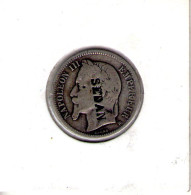 France. 1 Franc Napoléon III Surchargé SEDAN - 1 Franc