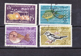 Nouvelles Hébrides 203/206 Divers Faune Flore Oblitéré Used Cote 15.5 - Oblitérés