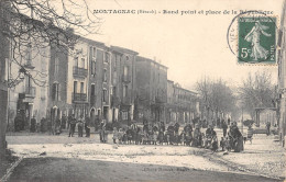 CPA 34 MONTAGNAC ROND POINT ET PLACE DE LA REPUBLIQUE - Andere & Zonder Classificatie