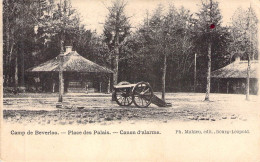 BELGIQUE - CAMP DE BEVERLOO - Place Des Palais - Canon D'alarme - Edition Ph Mathieu - Carte Postale Ancienne - Otros & Sin Clasificación