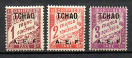 Col33 Colonie Tchad Taxe N° 9 à 11 Neuf X MH Cote : 15,00€ - Unused Stamps