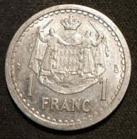 MONACO - 1 FRANC Aluminium - LOUIS II - ( 1943 ) - KM 120 - 1922-1949 Luigi II