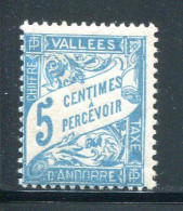 ANDORRE- Taxe Y&T N°17- Neuf Sans Charnière ** - Unused Stamps