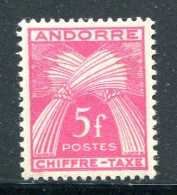 ANDORRE- Taxe Y&T N°29- Neuf Avec Charnière * - Unused Stamps