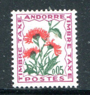 ANDORRE- Taxe Y&T N°46- Neuf Sans Charnière ** (fleurs) - Neufs