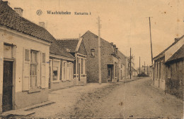 WACHTEBEKE  KERKSTRAAT   KAART GEKREUKT !!!!       2 AFBEELDINGEN - Wachtebeke