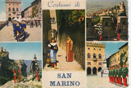 CARTOLINA  SAN MARINO-COSTUMI DI SAN MARINO,STORIA,MEMORIA,CULTURA,RELIGIONE,VIAGGIATA 1962 - San Marino