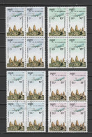 KAMPUCHEA 1986 - 4 Blocs De 4 Timbres - Yvert Aériens 36-39 - Kampuchea