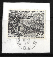 CN14 - Y&T PA27 Découverte Des Îles Crozet Oblitéré Sur Fragment - Cote Yvert 40 € - - Used Stamps