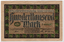 GERMANY,STUTTGART,100 000 MARK,1923,VF - Colecciones