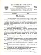 SPP BOLETIM INFORMATIVO - MAGAZINE - 75TH ANNIVERSARY - 1994 - BRAZIL - Antigüedades & Colecciones
