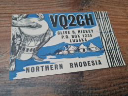 Postcard - Zambia, Northern Rhodesia, Lusaka, QSL   (31122) - Sambia