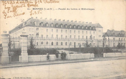 FRANCE - 35 - Rennes - Faculté Des Lettres Et Bibliothèques - Carte Postale Ancienne - Rennes