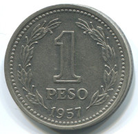 1 PESO 1957 ARGENTINA Coin #WW1139.U - Argentine