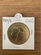 Monnaie De Paris Jeton Touristique - 07 - Peaugres - Safari De Peaugres 2017 - 2017