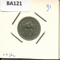 10 SEN 1991 MALAYSIA Coin #BA121.U - Malaysie
