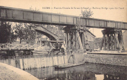 FRANCE - 51 - Reims - Pont Du Chemin De Fer Sur Le Canal - Carte Postale Ancienne - Reims