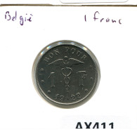 1 FRANC 1922 BELGIUM Coin FRENCH Text #AX411.U - 1 Frank