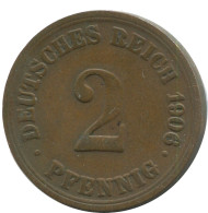 2 PFENNIG 1906 A GERMANY Coin #AD464.9.U - 2 Pfennig