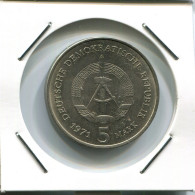 5 MARK 1971 DDR EAST GERMANY Coin #AR763.U - 5 Mark