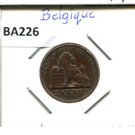 2 CENTIMES 1874 FRENCH Text BELGIQUE BELGIUM Pièce #BA226.F - 2 Centimes