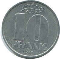 10 PFENNIG 1967 A DDR EAST ALEMANIA Moneda GERMANY #AE095.E - 10 Pfennig