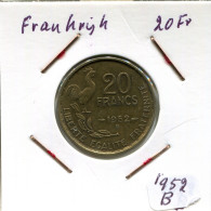 20 FRANCS 1952 B FRANCE French Coin #AM684 - 20 Francs