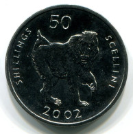 50 SHILLINGS 2002 SOMALIA UNC Coin MANDRILL #W11214.U - Somalië