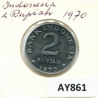 2 RUPIAH 1970 INDONESIA Moneda #AY861.E - Indonésie