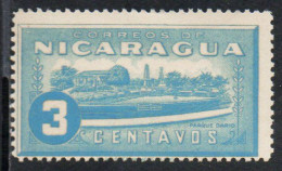 NICARAGUA 1939 DARIO PARK 3c MNH - Nicaragua