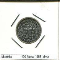 100 FRANCS 1953 MARRUECOS MOROCCO Moneda #AS080.E - Morocco