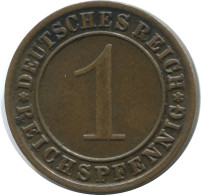 1 REICHSPFENNIG 1925 F DEUTSCHLAND Münze GERMANY #AE201.D - 1 Rentenpfennig & 1 Reichspfennig