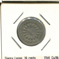 10 CENTS 1964 SIERBA LEONA SIERRA LEONE Moneda #AS384.E - Sierra Leona