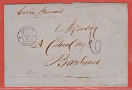 GUYANE LETTRE DE 1866 DE CAYENNE POUR BORDEAUX FRANCE - Covers & Documents