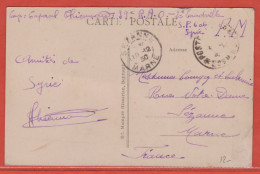 SYRIE CARTE EN FRANCHISE DE 1930 POUR SEZANNE FRANCE - Cartas & Documentos