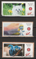 Lot De 3 Timbres Personnalisés DUOSTAMPS Belgique Oblitérés ( Voir Photos ). - Gebraucht