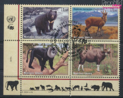 UNO - Genf 482-485 Viererblock (kompl.Ausg.) Gestempelt 2004 Säugetiere (10068726 - Used Stamps