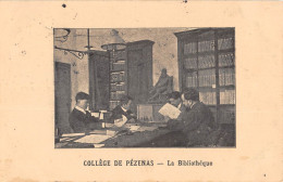 CPA 34 COLLEGE DE PEZENAS LA BIBLIOTHEQUE - Pezenas