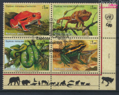 UNO - Genf 537-540 Viererblock (kompl.Ausg.) Gestempelt 2006 Amphibien Und Reptilien (10069141 - Used Stamps