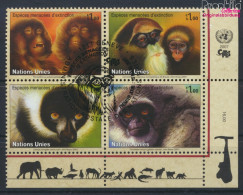 UNO - Genf 561-564 Viererblock (kompl.Ausg.) Gestempelt 2007 Primaten (10069054 - Used Stamps