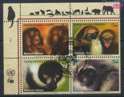 UNO - Genf 561-564 Viererblock (kompl.Ausg.) Gestempelt 2007 Primaten (10069055 - Used Stamps