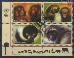 UNO - Genf 561-564 Viererblock (kompl.Ausg.) Gestempelt 2007 Primaten (10069057 - Gebruikt