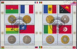 UNO - Genf 565-572 Kleinbogen (kompl.Ausg.) Gestempelt 2007 Flaggen Und Münzen (10069046 - Used Stamps