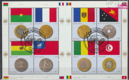 UNO - Genf 565-572 Kleinbogen (kompl.Ausg.) Gestempelt 2007 Flaggen Und Münzen (10069047 - Used Stamps