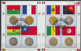 UNO - Genf 565-572 Kleinbogen (kompl.Ausg.) Gestempelt 2007 Flaggen Und Münzen (10069050 - Used Stamps