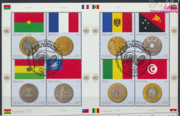 UNO - Genf 565-572 Kleinbogen (kompl.Ausg.) Gestempelt 2007 Flaggen Und Münzen (10069051 - Used Stamps