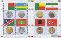 UN - Geneva 592-599 Sheetlet (complete Issue) Unmounted Mint / Never Hinged 2008 Flags And Coins - Neufs