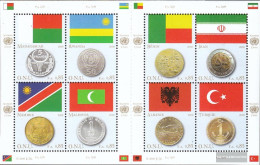 UN - Geneva 565-572 Sheetlet (complete Issue) Unmounted Mint / Never Hinged 2007 Flags And Coins - Unused Stamps