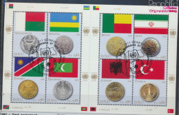 UNO - Genf 592-599 Kleinbogen (kompl.Ausg.) Gestempelt 2008 Flaggen Und Münzen (10068967 - Gebraucht